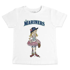 Seattle Mariners Tiny Turnip Youth Baseball Babes T-Shirt White