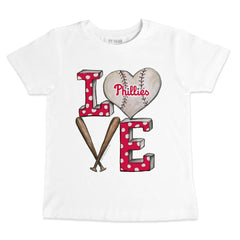 Philadelphia Phillies Tiny Turnip Youth Baseball Love T-Shirt White
