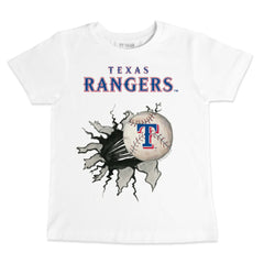 Texas Rangers Tiny Turnip Youth Baseball Tear T-Shirt White
