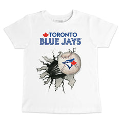 Toronto Blue Jays Tiny Turnip Youth Baseball Tear T-Shirt White