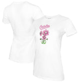 Baltimore Orioles Tiny Turnip Women's Blooming Baseballs T-Shirt White