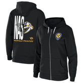 Nashville Predators WEAR by Erin Andrews Women's Sponge Fleece Full-Zip Hoodie - Black Hoodies