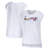 Montreal Canadiens WEAR by Erin Andrews Women's Greetings From Muscle T-Shirt - White T-shirts
