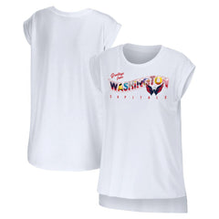 Washington Capitals WEAR by Erin Andrews Women's Greetings From Muscle T-Shirt - White T-shirts