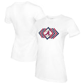 Atlanta Braves Tiny Turnip Women's Prism Arrows T-Shirt White