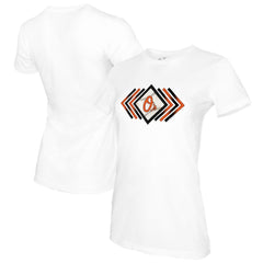 Baltimore Orioles Tiny Turnip Women's Prism Arrows T-Shirt White