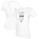 Detroit Tigers Tiny Turnip Women's Stacked T-Shirt White