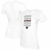 Houston Astros Tiny Turnip Women's Stacked T-Shirt White