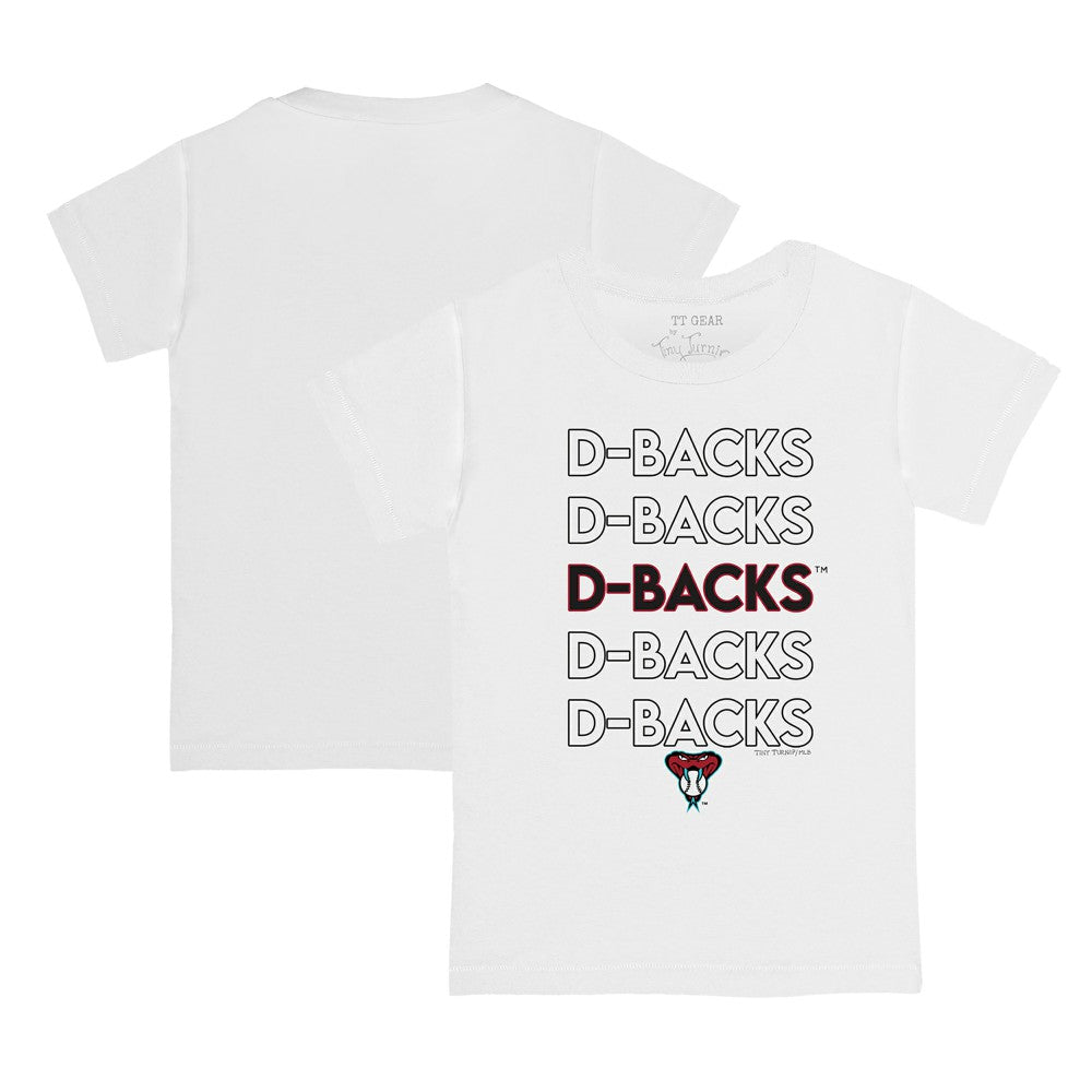 Arizona Diamondbacks Tiny Turnip Youth Stacked T-Shirt White