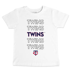 Minnesota Twins Tiny Turnip Youth Stacked T-Shirt White