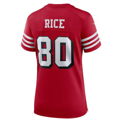 Jerry Rice San Francisco 49ers Women's Alternate Game Jersey - Scarlet outlet