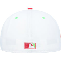 Chicago White Sox Cooperstown Collection Comiskey Park 75th Anniversary Strawberry Lolli 59FIFTY Fitted Hat White/Coral