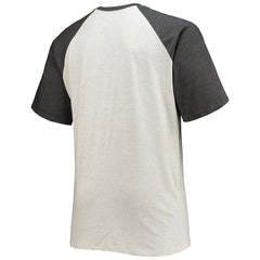 Washington Commanders Big & Tall Wordmark Raglan T-Shirt - Oatmeal/Heathered Charcoal on sale