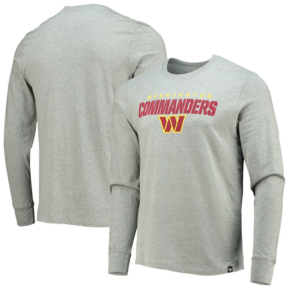 Washington Commanders '47 Traction Super Rival Long Sleeve T-Shirt - Heathered Gray online