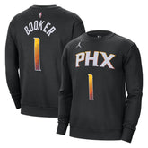 Devin Booker Phoenix Suns Jordan Brand Statement Name & Number Pullover Sweatshirt - Black discount