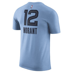 Ja Morant Memphis Grizzlies Jordan Brand 2022/23 Statement Edition Name & Number T-Shirt - Light Blue cheap