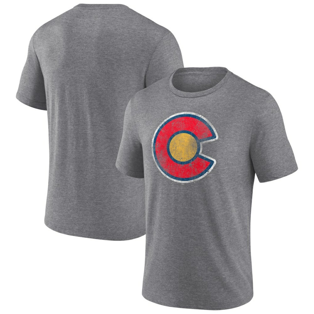 Colorado Avalanche Wraparound Tri-Blend T-Shirt - Heather Gray T-shirts