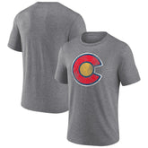 Colorado Avalanche Wraparound Tri-Blend T-Shirt - Heather Gray T-shirts