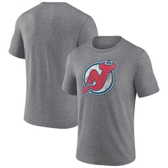 New Jersey Devils Wraparound Tri-Blend T-Shirt - Heather Gray T-shirts