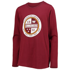 Washington Commanders Youth Secondary Logo Long Sleeve T-Shirt - Burgundy for sale