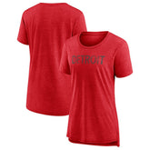 Detroit Red Wings Women's Slow Whistle Tri-Blend T-Shirt - Red T-shirts
