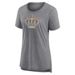 Los Angeles Kings Women's Slow Whistle Tri-Blend T-Shirt - Gray T-shirts