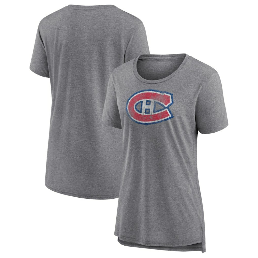 Montreal Canadiens Women's Slow Whistle Tri-Blend T-Shirt - Gray T-shirts