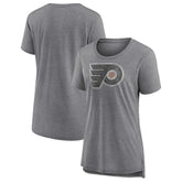 Philadelphia Flyers Women's Slow Whistle Tri-Blend T-Shirt - Gray T-shirts