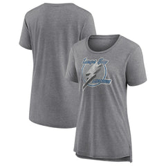 Tampa Bay Lightning Women's Slow Whistle Tri-Blend T-Shirt - Gray T-shirts