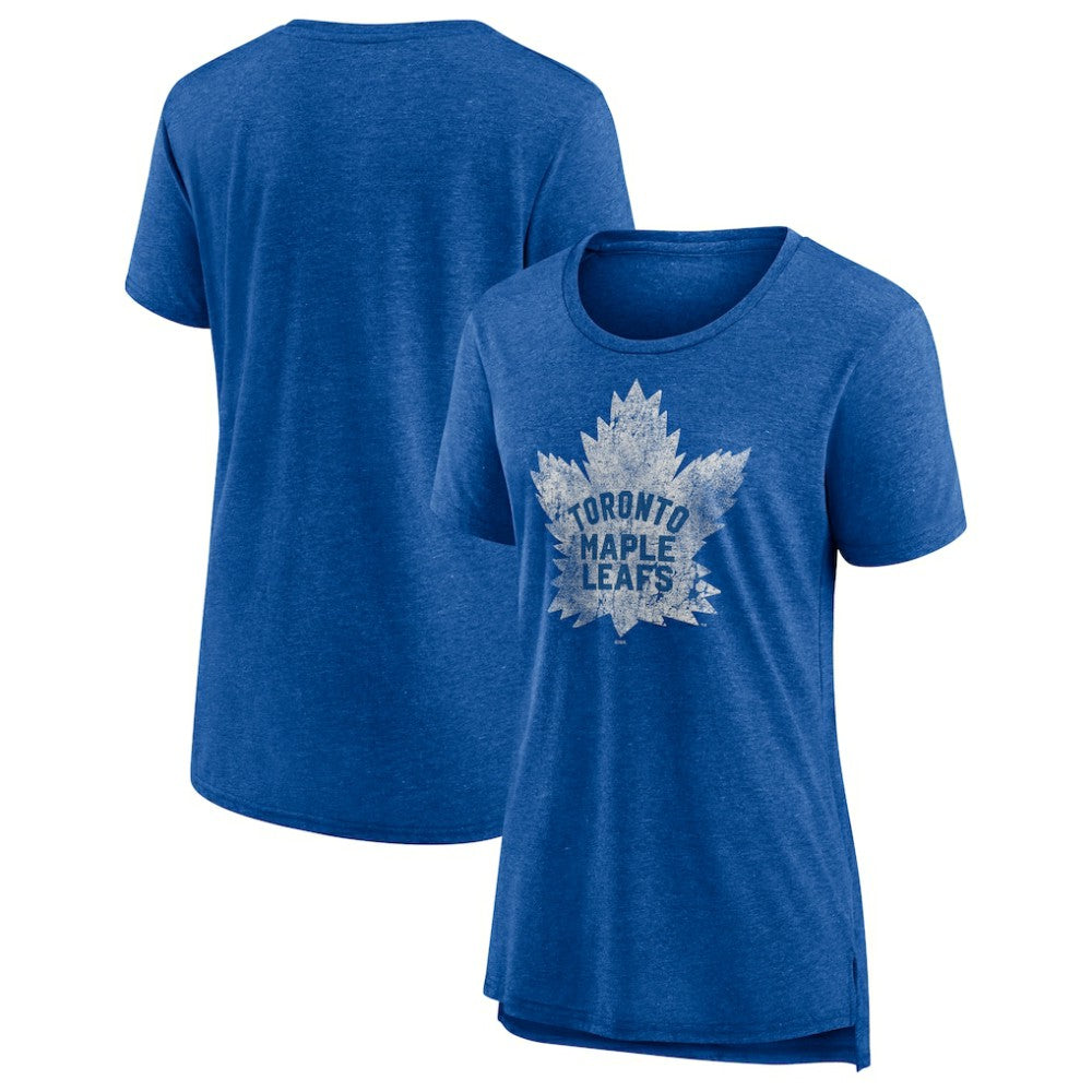 Toronto Maple Leafs Women's Slow Whistle Tri-Blend T-Shirt - Blue T-shirts