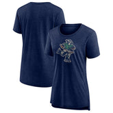 Vancouver Canucks Women's Slow Whistle Tri-Blend T-Shirt - Navy T-shirts