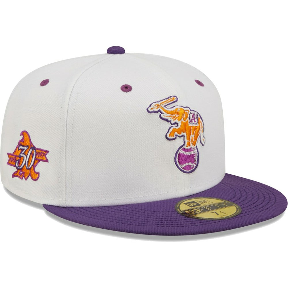 Athletics 30th Season Grape Lolli 59FIFTY Fitted Hat White/Purple