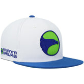 Atlanta Hawks Hardwood Classics Snapback Hat - White/Royal online