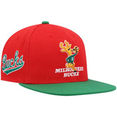Milwaukee Bucks Hardwood Classics Snapback Hat - Red/Green outlet
