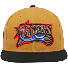 Philadelphia 76ers Hardwood Classics Snapback Hat - Gold/Black for sale