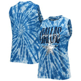 Dallas Cowboys Lauren James Women's Tie-Dye Jersey Boxy Tank Top - Royal outlet
