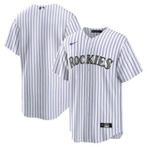 Colorado Rockies Home Blank Replica Jersey White