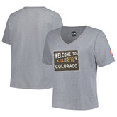 Colorado Rockies Women's City Connect Plus Size V-Neck T-Shirt Gray
