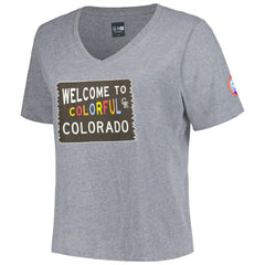 Colorado Rockies Women's City Connect Plus Size V-Neck T-Shirt Gray
