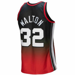 Bill Walton Portland Trail Blazers 1976/77 Hardwood Classics Fadeaway Swingman Player Jersey - Red/Black on sale