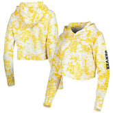 Denver Nuggets Lusso Women's Maia Tri-Blend Cropped Quarter-Zip Top sale - Gold/White online
