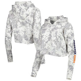 Phoenix Suns Lusso Women's Maia Tri-Blend Cropped Quarter-Zip Top - Gray/White cheap