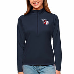 Cleveland Guardians Antigua Women's Tribute Quarter-Zip Pullover Top Navy
