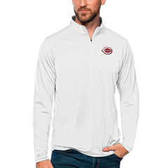 Cincinnati Reds Antigua Tribute Quarter-Zip Pullover Top White
