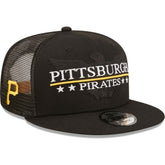 Pittsburgh Pirates Patriot Trucker 9FIFTY Snapback Hat Black
