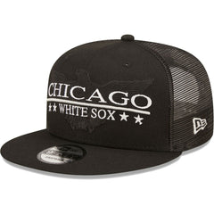 Chicago White Sox Patriot Trucker 9FIFTY Snapback Hat Black