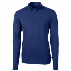 Kansas City Royals Cutter & Buck Big & Tall Virtue Eco Pique Quarter-Zip Pullover Jacket Royal