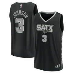 Keldon Johnson San Antonio Spurs Fast Break Replica Player Jersey - Statement Edition - Black cheap