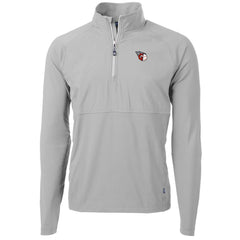Cleveland Guardians Cutter & Buck Adapt Eco Knit Hybrid Recycled Quarter-Zip Pullover Jacket Gray