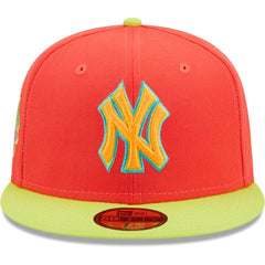 New York Yankees Lava Highlighter Combo 59FIFTY Fitted Hat Red/Neon Green